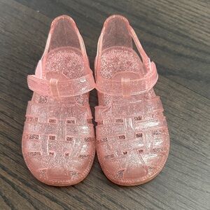 Pink Glitter Toddler Jelly Shoes